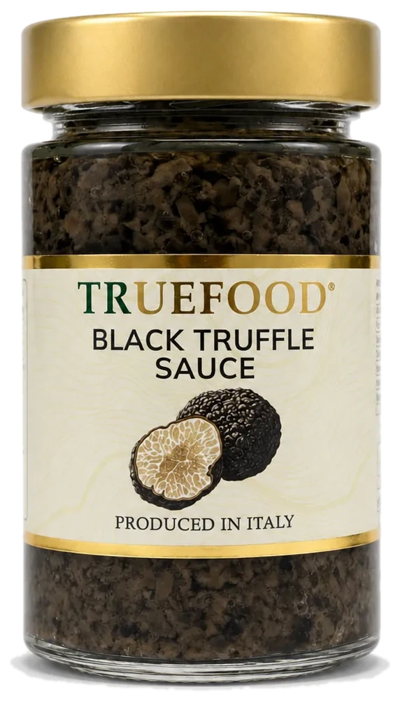 Black Truffle Sauce 180 g jar, front packshot
