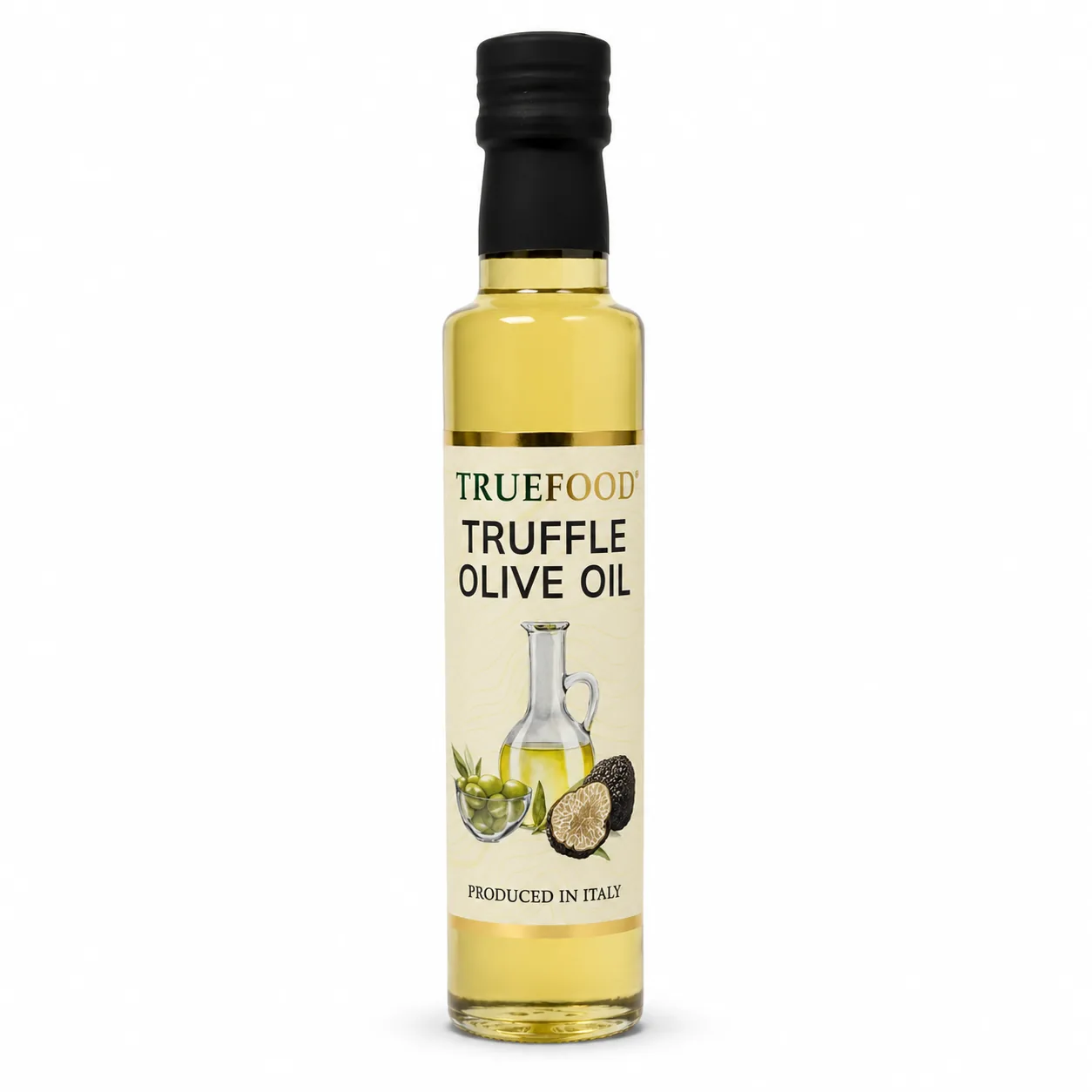 Truffle Olive Oil 250 ml bottle, front packshot